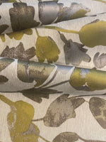 Olive/Grey Flower Jacquard Furnishing