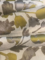 Olive/Grey Flower Jacquard Furnishing