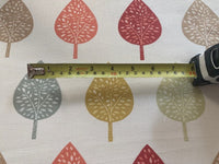 Multi Tree &amp; Leaf Print on Cotton Furnishing