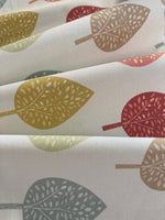 Multi Tree &amp; Leaf Print on Cotton Furnishing