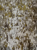 Olive/Grey Abstract Damask