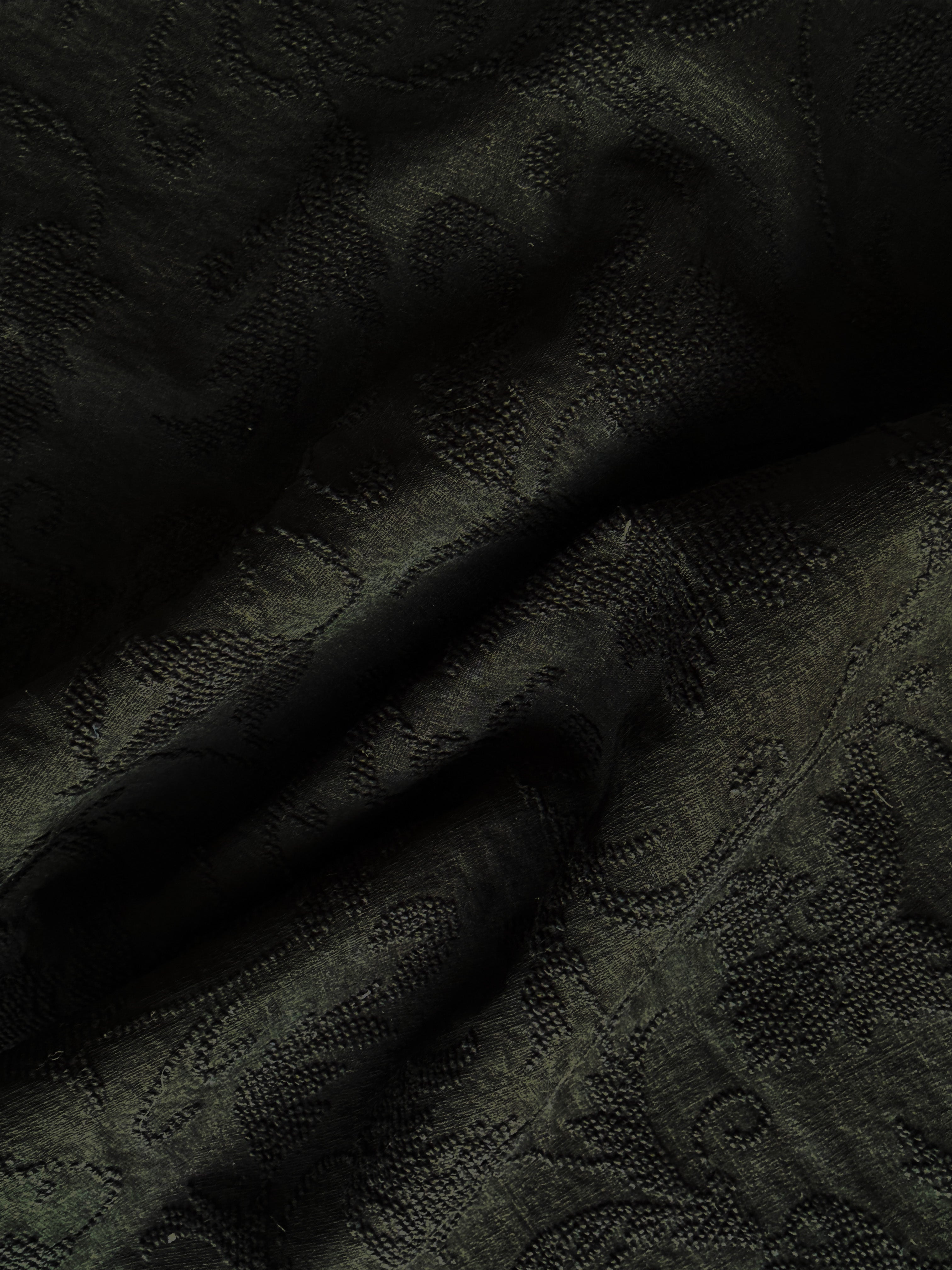 Black Floral Jacquard Fabric with Stretch – Cotton Blend