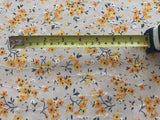 Orange Flower Bunches on Ivory Embroidered Broderie Anglais, Cotton Feel