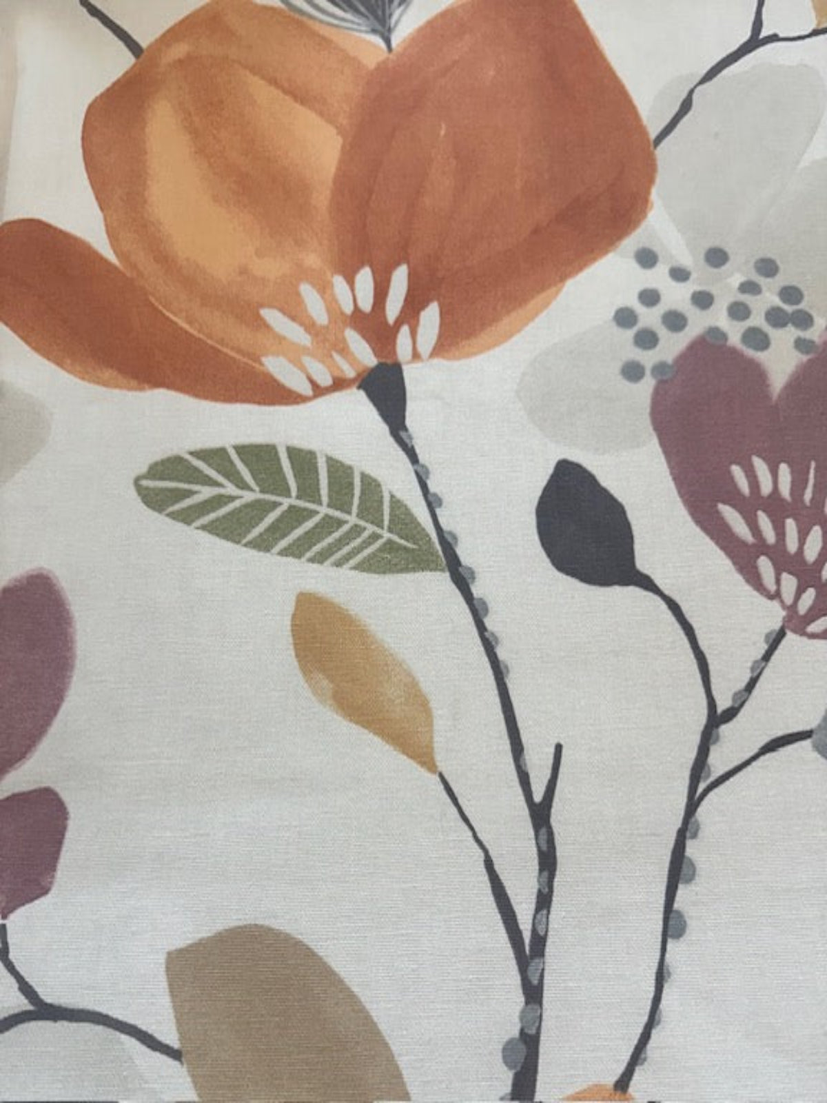 Orange Multi Large Floral Cotton Furnishing