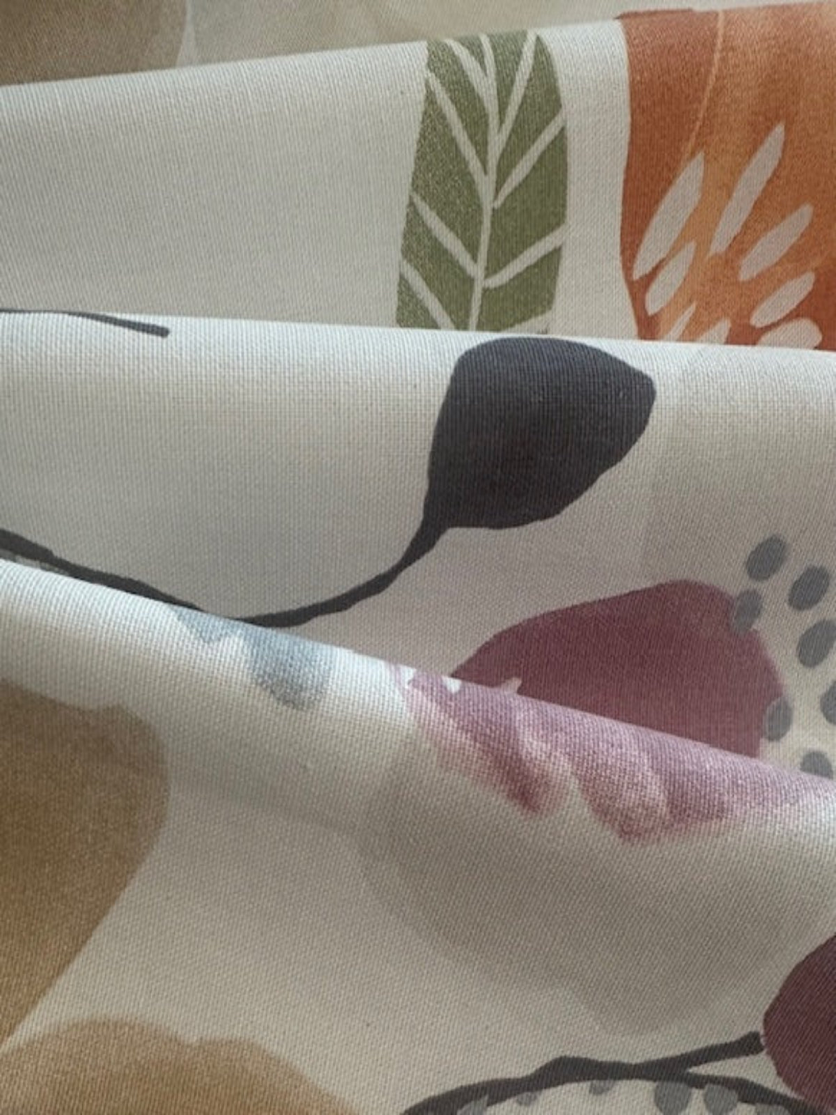 Orange Multi Large Floral Cotton Furnishing