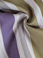 Mauve/Lime/Brown Stripes Running Across The Fabric