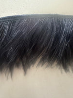 Black Real Ostrich Fringing 12cm Wide