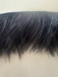 Black Real Ostrich Fringing 12cm Wide