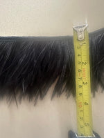 Black Real Ostrich Fringing 12cm Wide