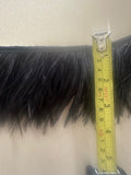 Black Real Ostrich Fringing 12cm Wide