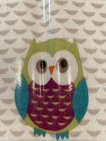 Multi Coloured Owls on PVC Coated Cotton