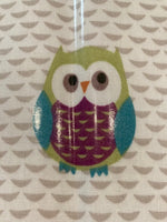 Multi Coloured Owls on PVC Coated Cotton