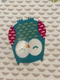 Multi Coloured Owls on PVC Coated Cotton