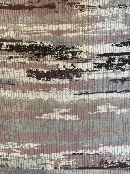 Dusty Pink/Amethyst Abstract & Textured Furnishing