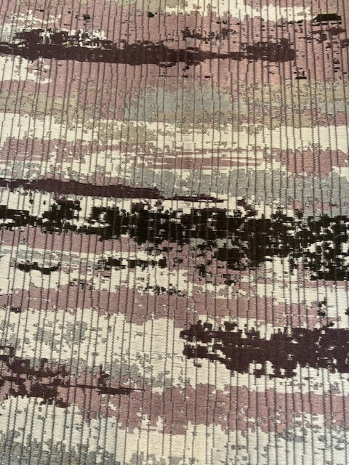 Dusty Pink/Amethyst Abstract & Textured Furnishing