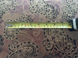 Pastel Pink Paisley with Gold Highlights on Short Pile Velvet