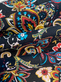 Multi paisley on Black Cotton Lawn