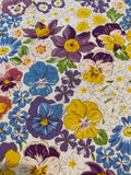 Multi Flowers on White Cotton Lawn