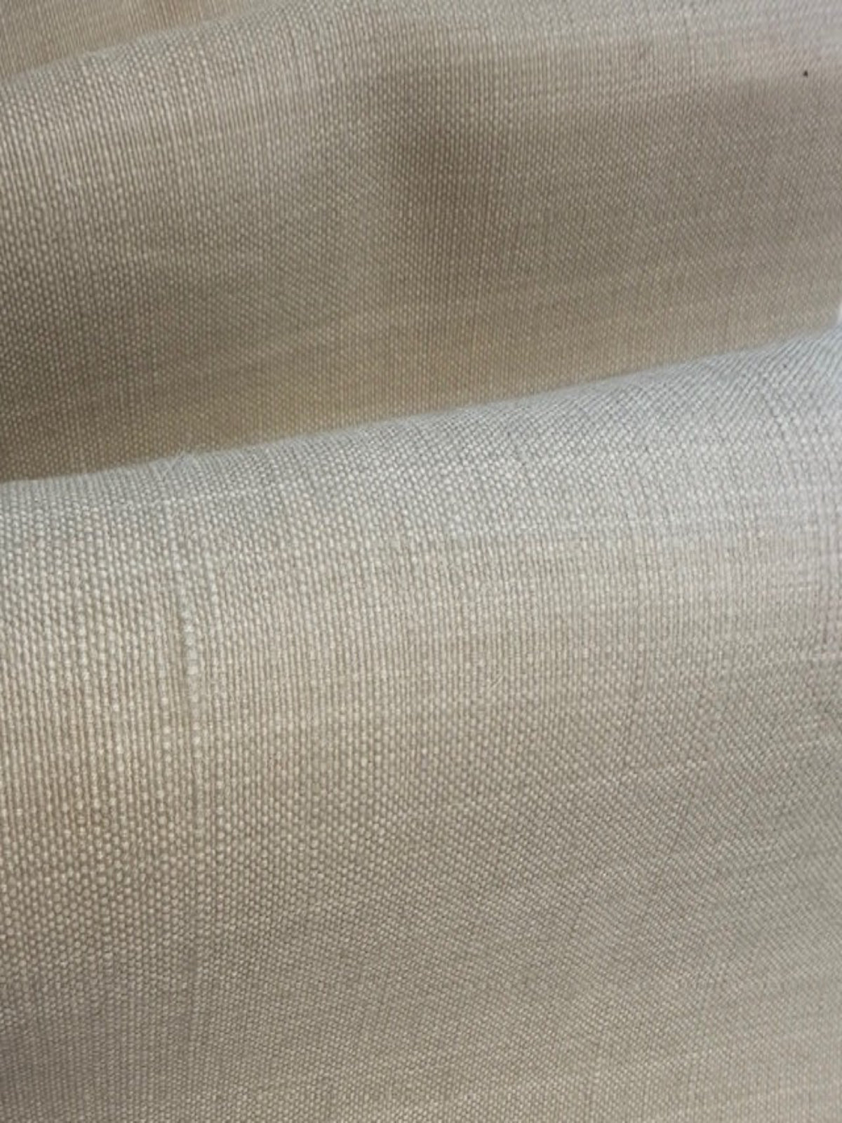 Pastel Beige Linen with Slubs. Firm Crisp Handle, 2 Tone Effect