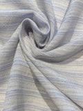 Pale Blue Stripe on Ivory, Light Weight linen