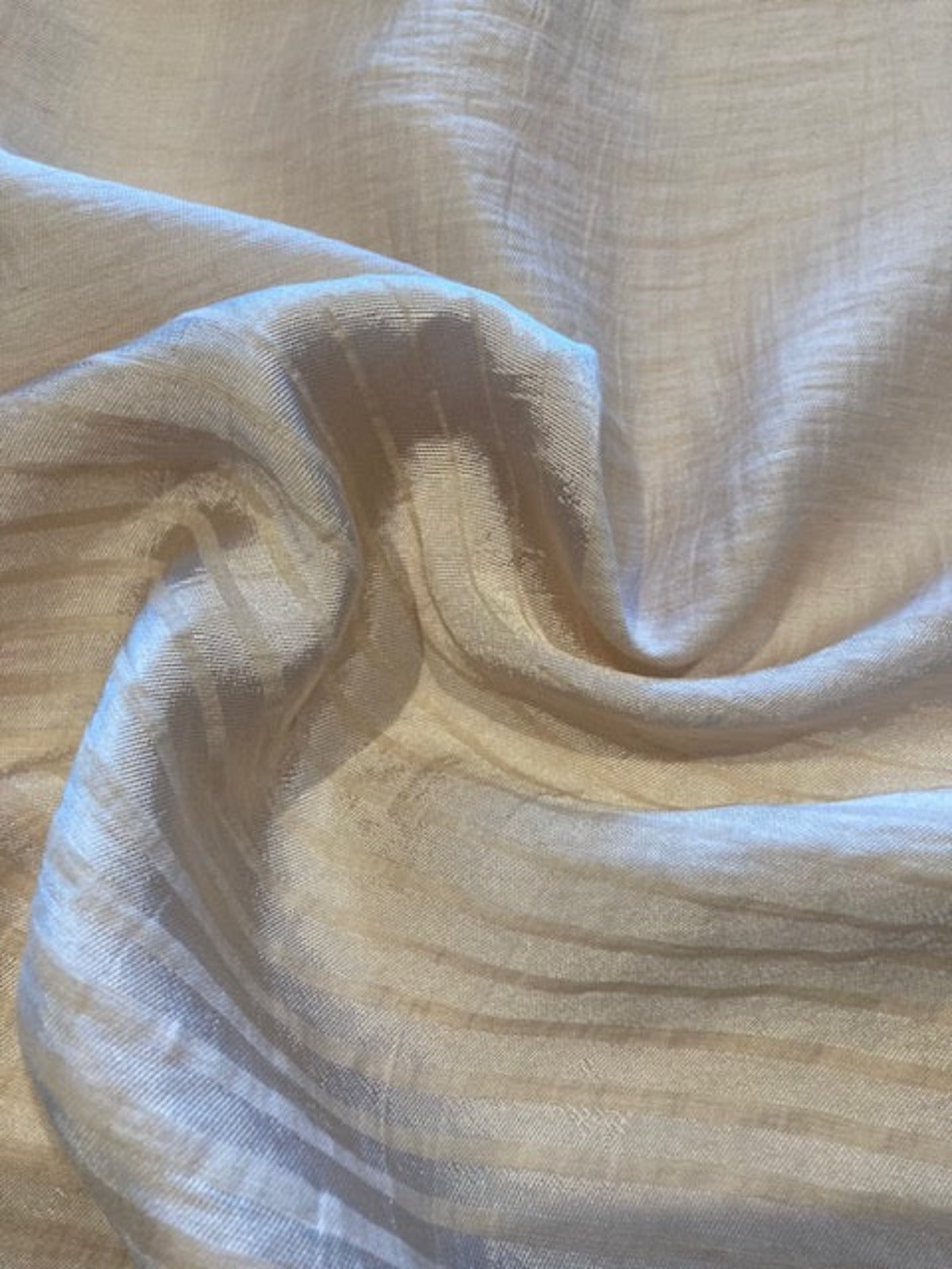 Nude Blush Crushed with Graduated Satin Stripes Running Across the Fabric in 100cm Panels