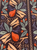 Pears on Blue Panel Cotton Lawn Print