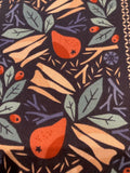 Pears on Blue Panel Cotton Lawn Print