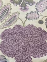 Lilac Flower & Tree Print on Cotton/Linen Mix