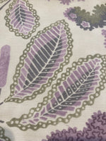 Lilac Flower & Tree Print on Cotton/Linen Mix