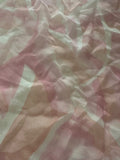 Pink & Coral Abstract Print on Yoryu Silk Chiffon