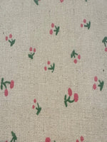 Cherry on Natural Linen Feel