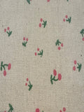 Cherry on Natural Linen Feel