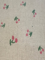 Cherry on Natural Linen Feel
