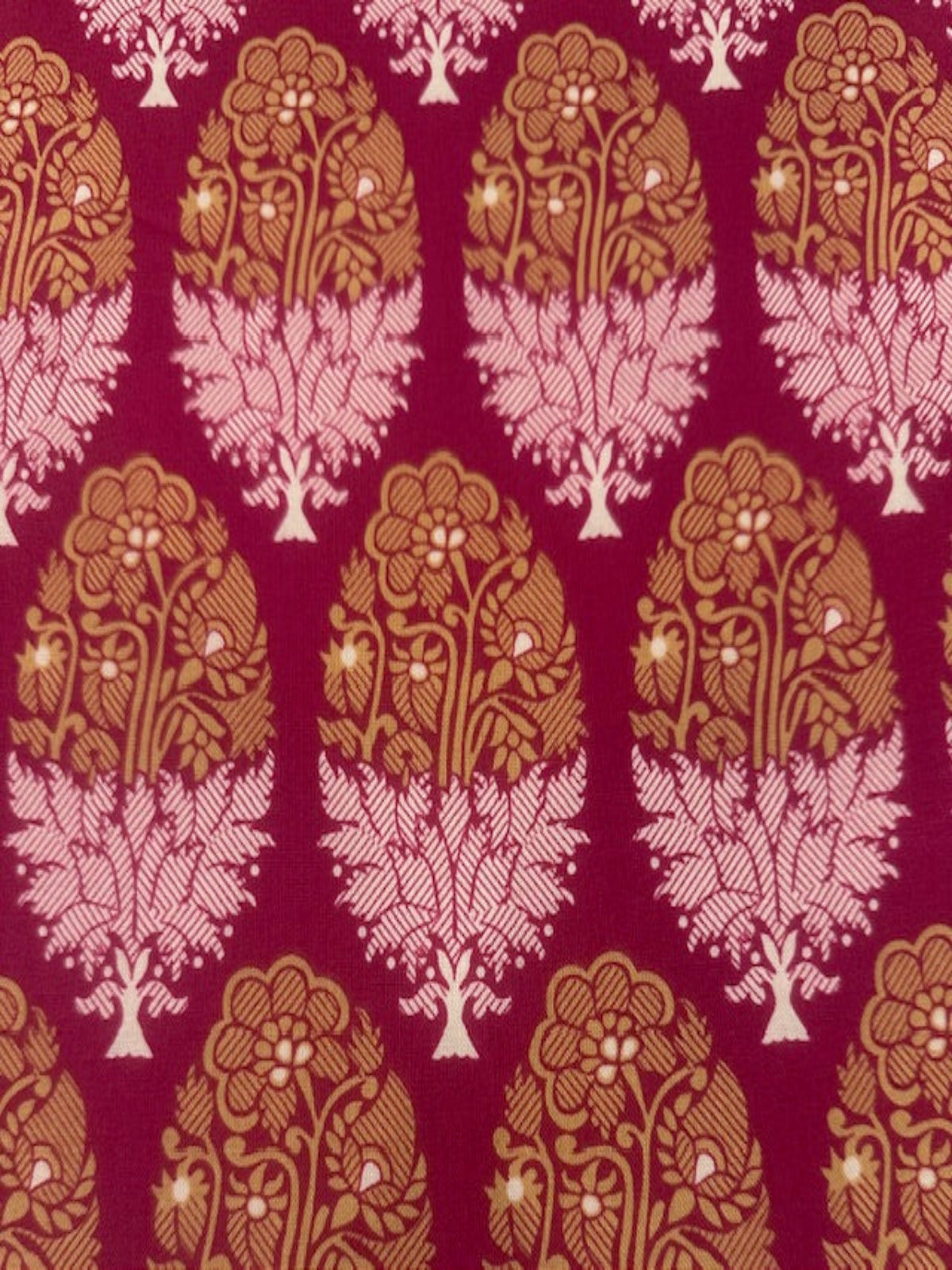 Fuchsia Cotton "Varanasi Indian Summer"