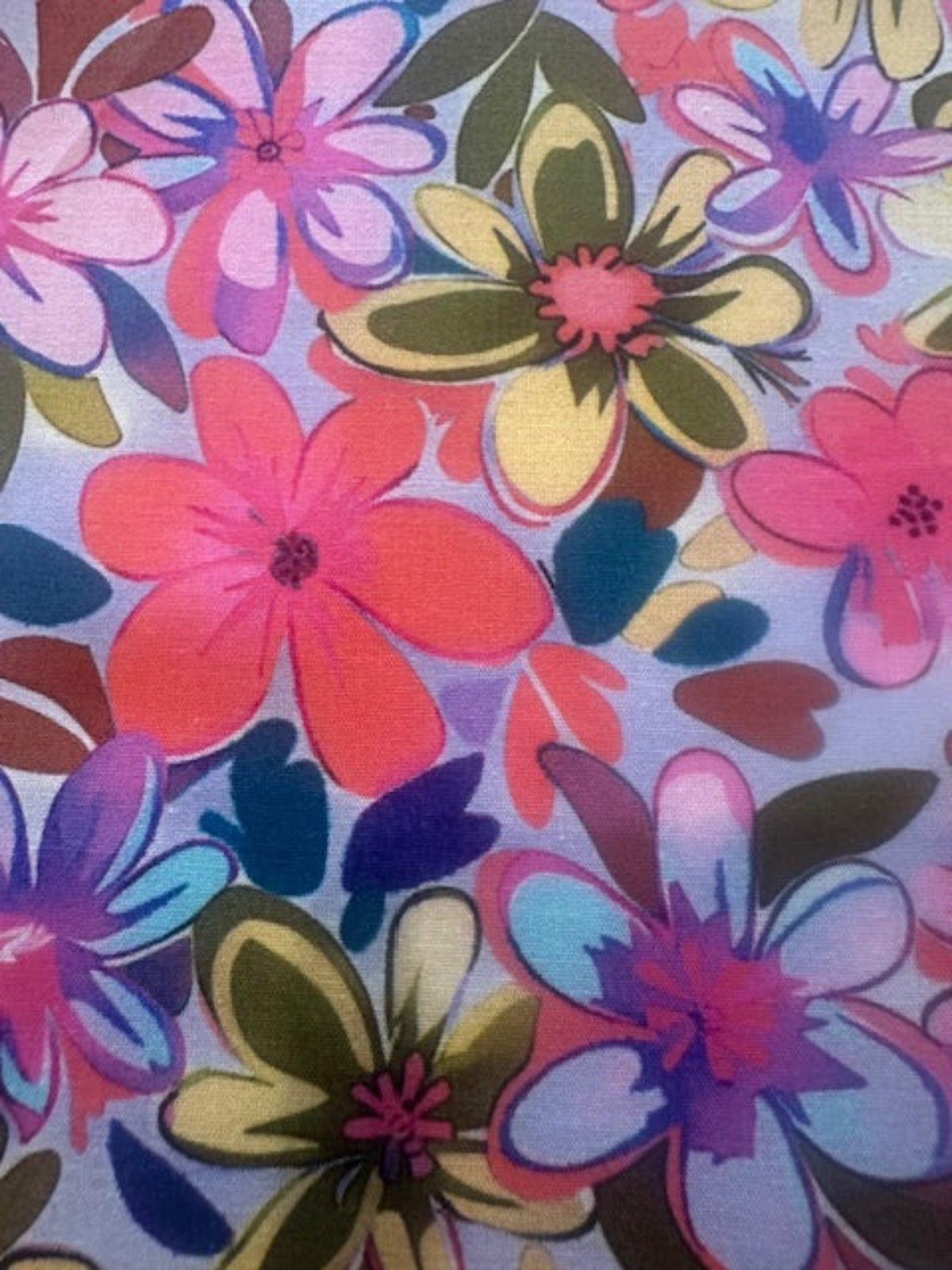 Coral & Lemon Allover Floral Cotton Lawn – 100% Cotton, 145 cm Wide