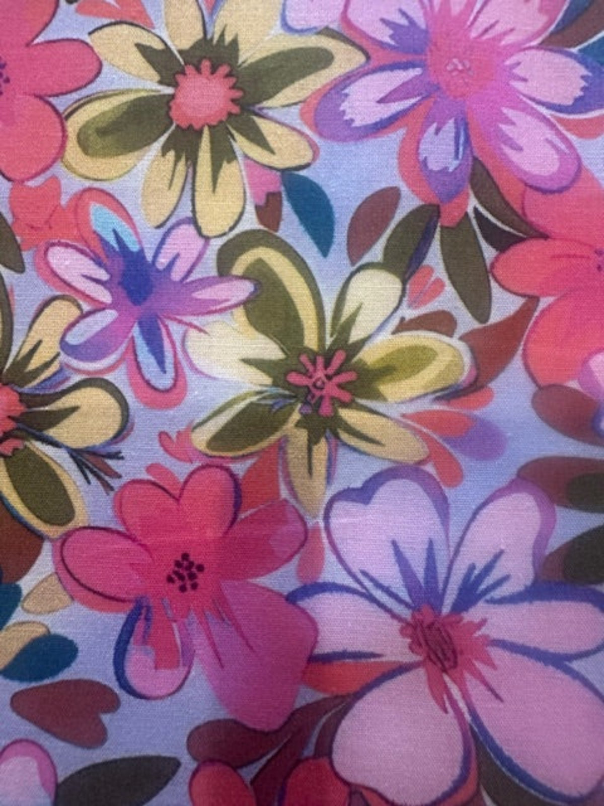 Coral & Lemon Allover Floral Cotton Lawn – 100% Cotton, 145 cm Wide