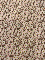 White Daisy on Pink Polyester