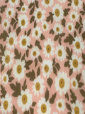 White Daisy on Pink Polyester