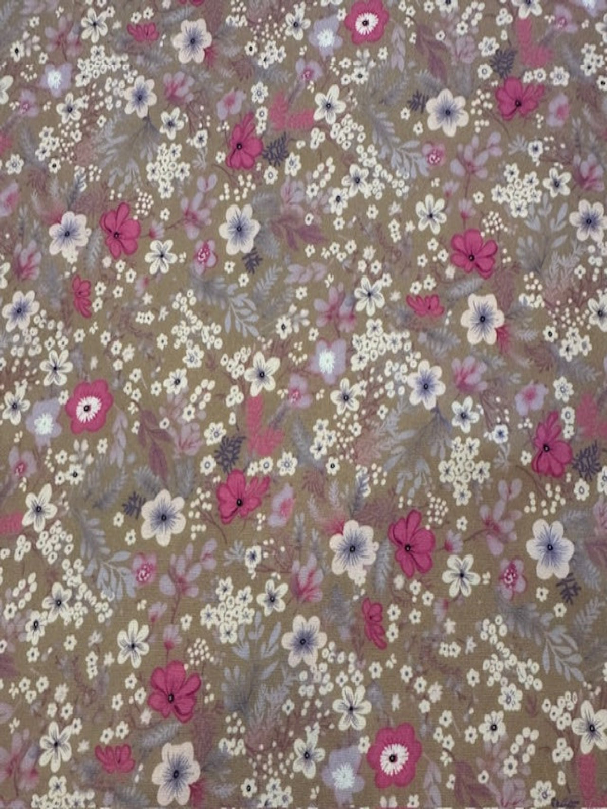Pink/Lilac Small Flower Print on Soft Handle Viscose