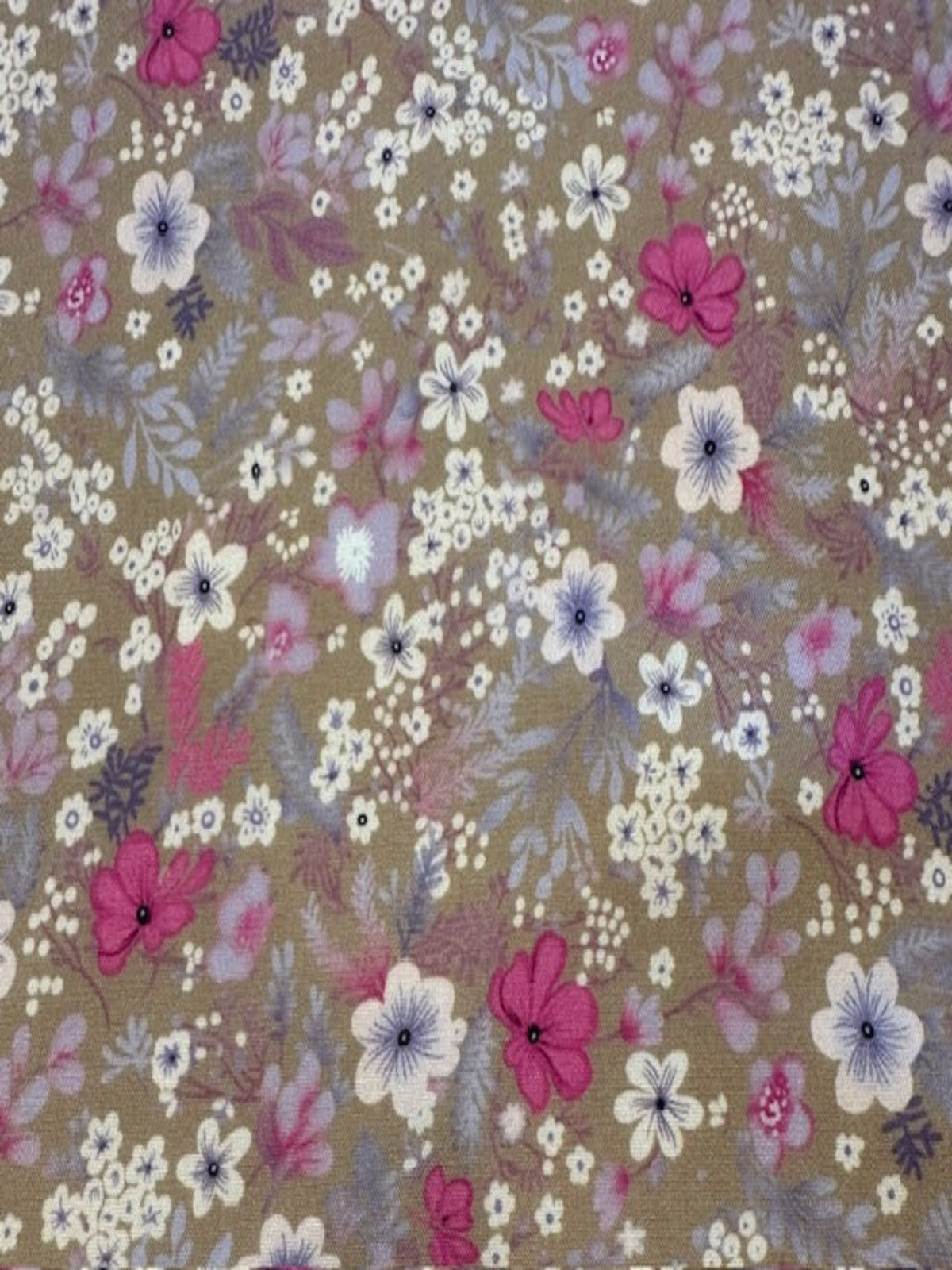 Pink/Lilac Small Flower Print on Soft Handle Viscose