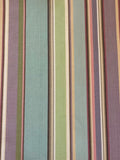 Lilac/Lime/Turq Stripe on Cotton - Stripes running along the Fabric