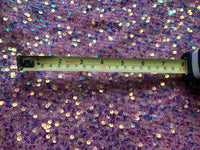 Gold Iridescent Sequin on Dusty Rose Textured Base