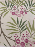 Pink flowers with Green on Cotton "Sanderson - Arberella"