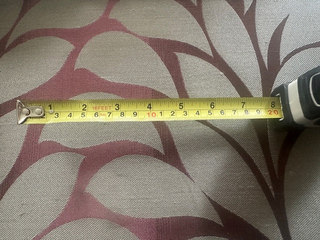 Dusty Pink Leaf Damask, Silk Mix