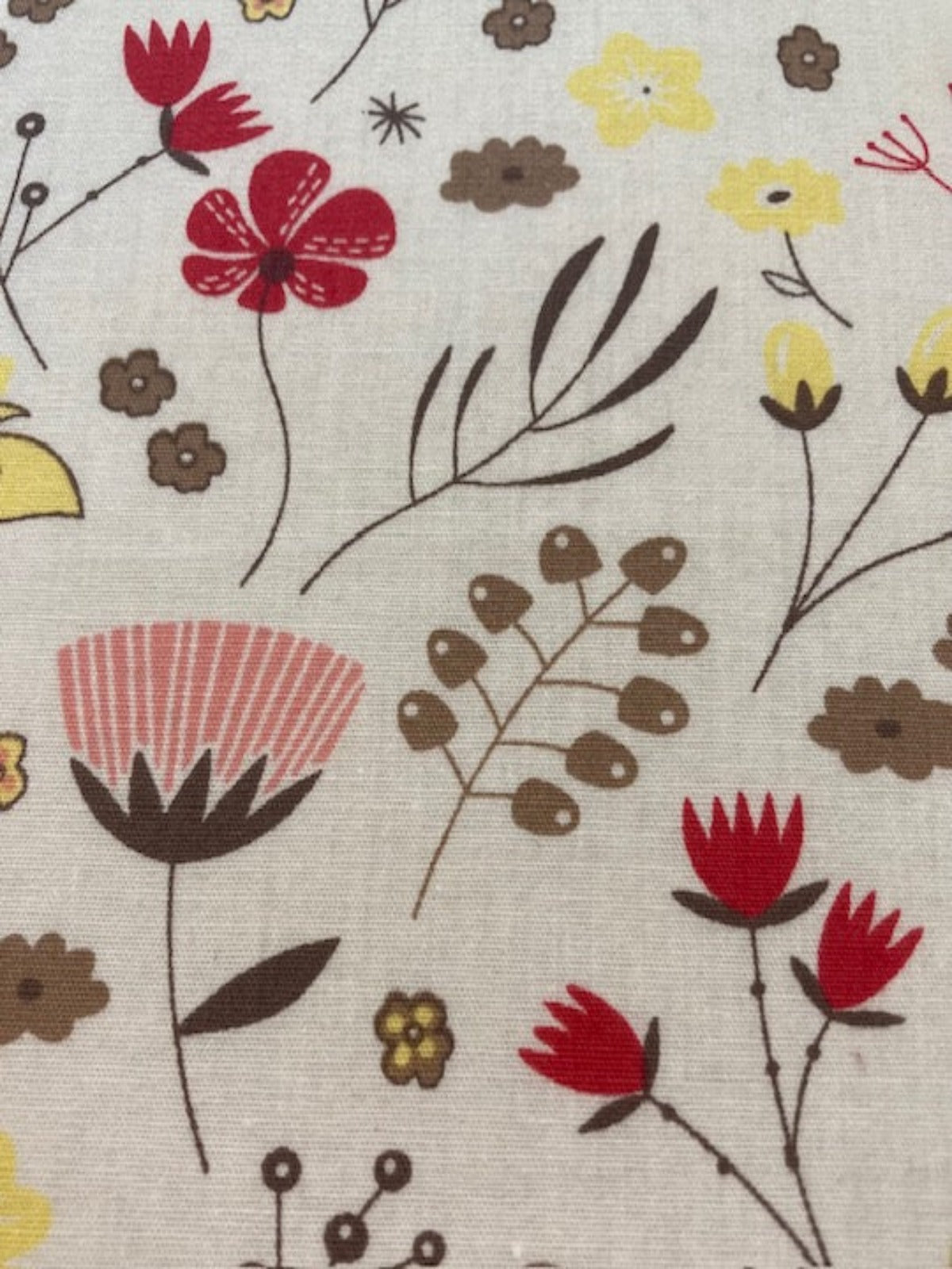 Hedgerow Flowers on White Cotton Lawn