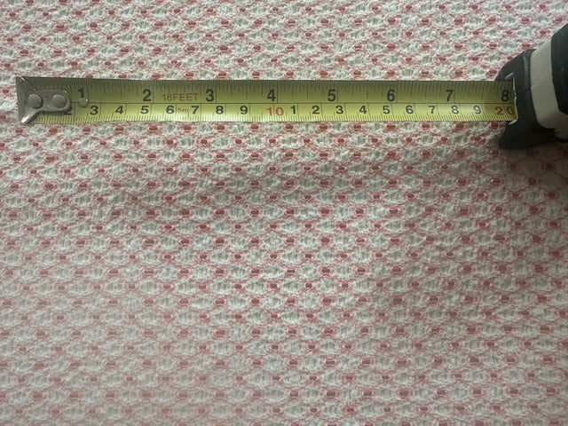 Orange Red Trellis with Stretch. Airtex Fabric