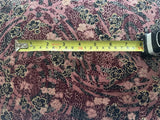 Dusty Pink/Claret Floral with Gold Highlights on Short Pile Velvet