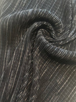 Black Permanently Pleated Top Weight