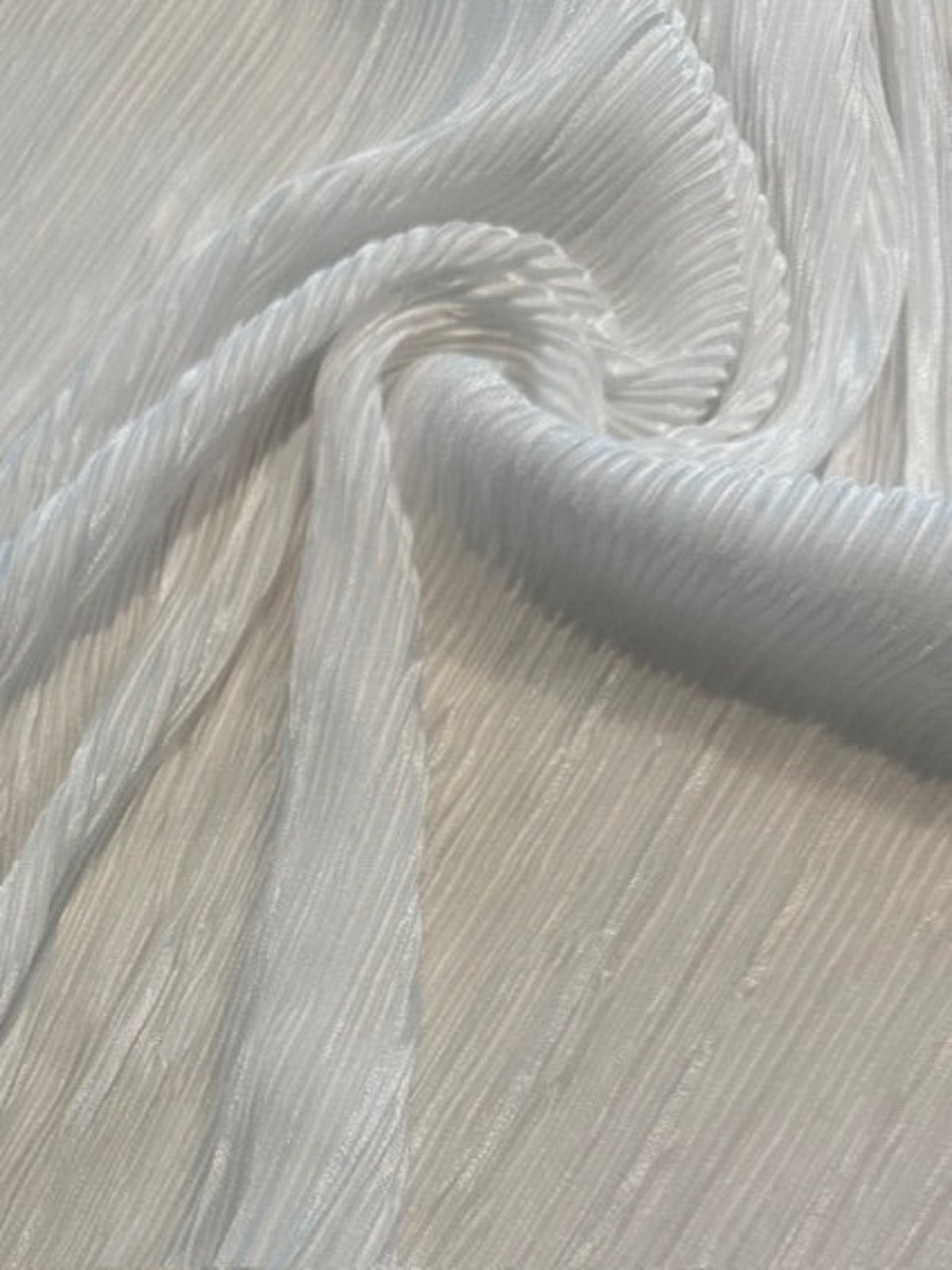 Ivory Permanently Pleated Top Weight