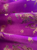 Bright Purple Oriental Dragon Jacquard